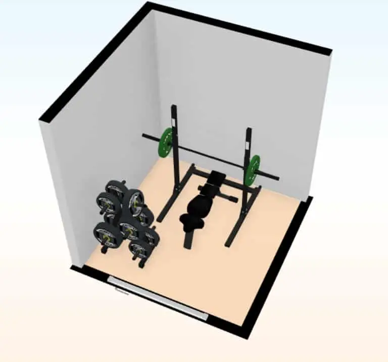 8’ x 8’ Shed gym 3D floor plans