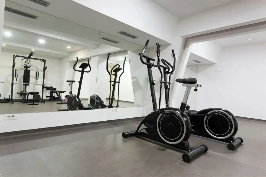 Image of elliptical trainer in a gym.