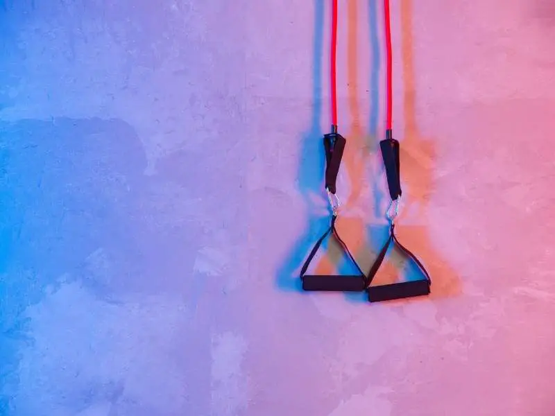 Image of a resistance band with D handles