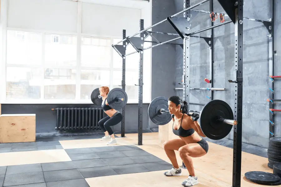 Image of women doing squats